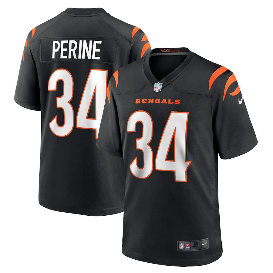 Men Cincinnati Bengals #34 Samaje Perine Nike Black Game NFL Jersey